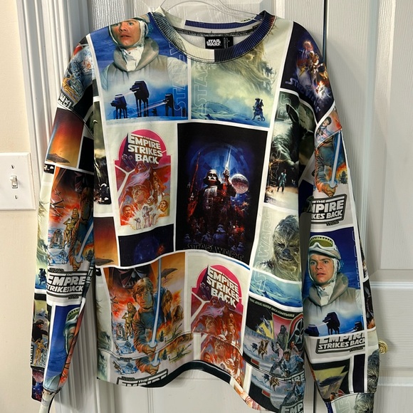 Star Wars Other - Star Wars The Empire Strikes Back All Over Print Sweatshirt Sz L
